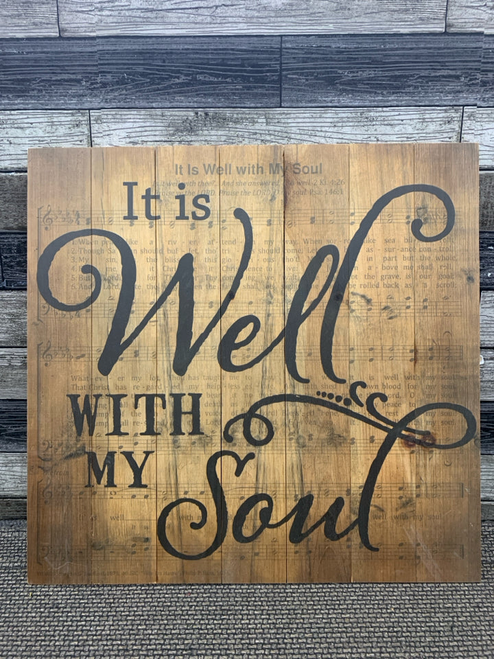 IT IS WELL WITH MY SOUL RECLAIMED WOOD WALL ART.