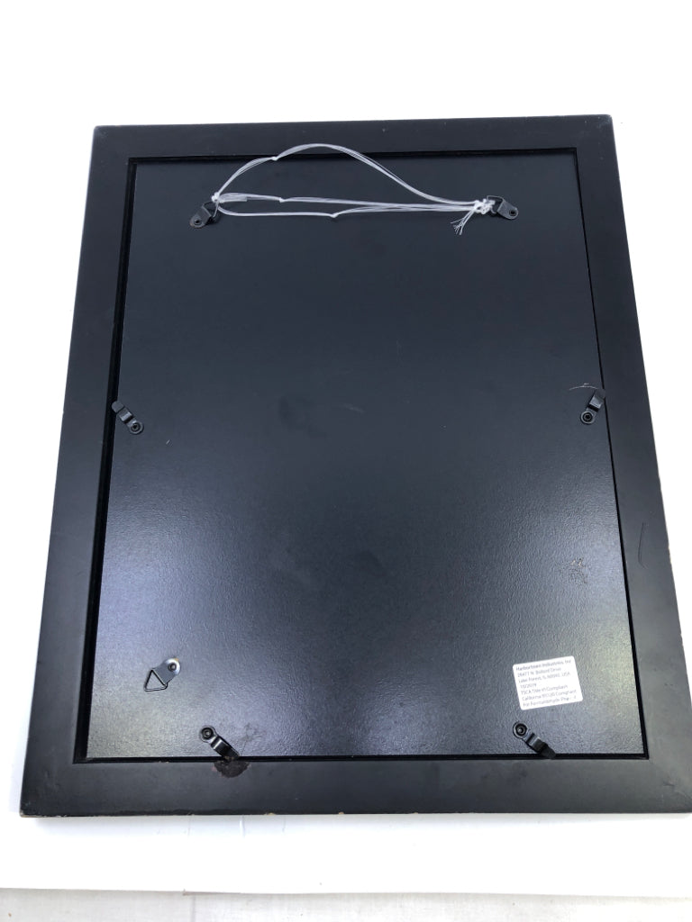 LADY FLOWER HEAD WALL HANGING BLACK FRAME.