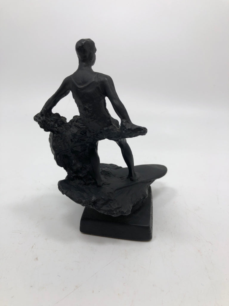 BLACK METAL HAWAII SURFER FIGURE.