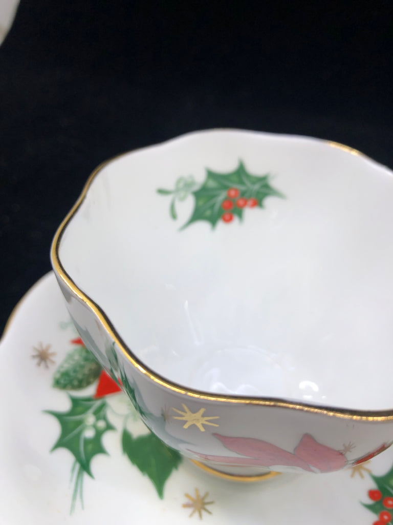 "NOEL" TEA CUP & SAUCER-QUEENE ANNE.