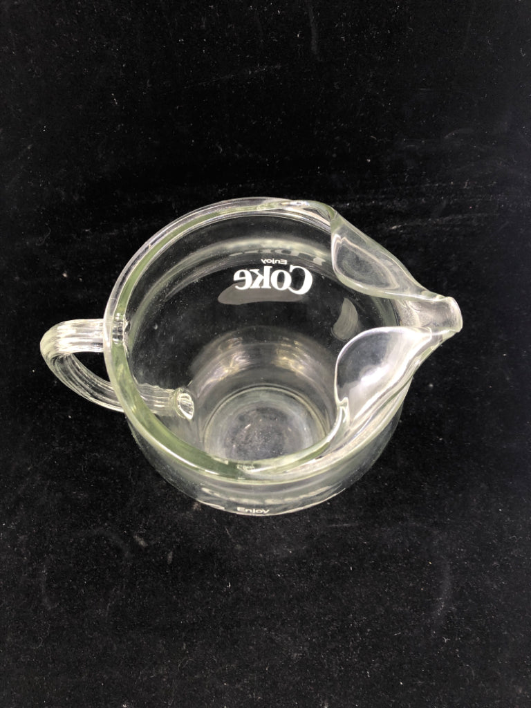 COKE GLASS PITCHER.