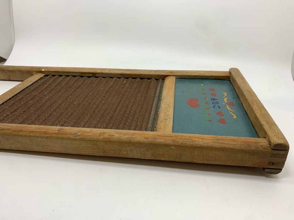 VTG ABC WASH BOARD DECOR.