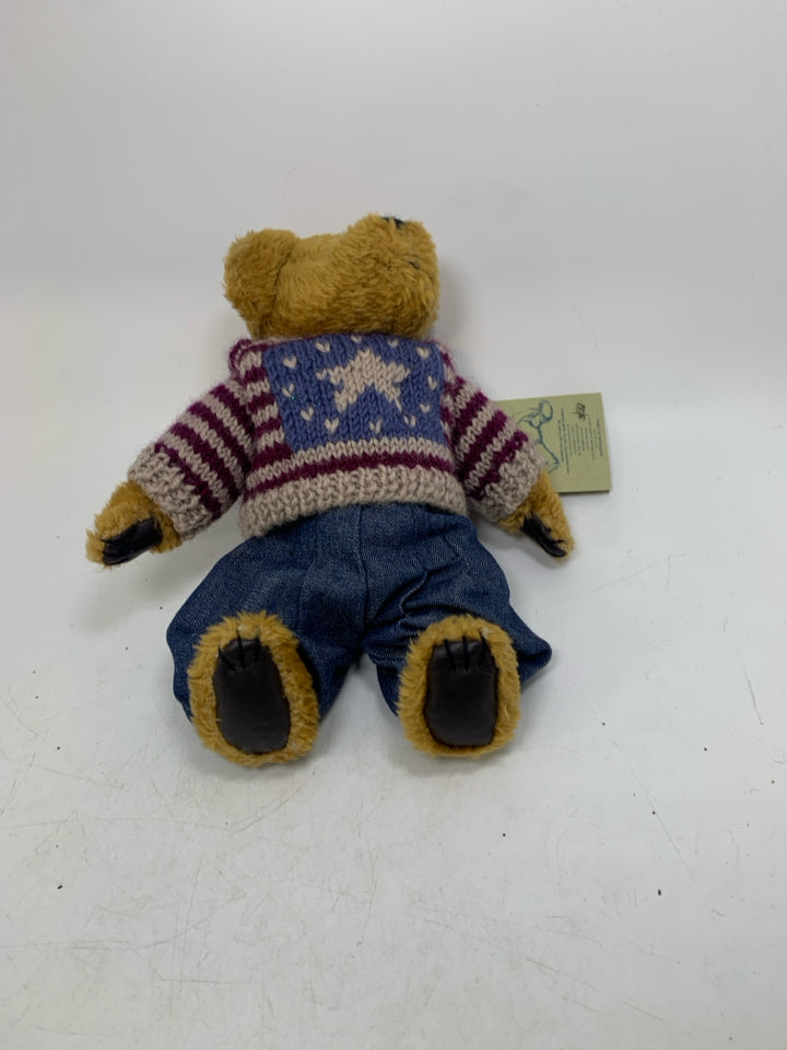 BROWN BOYDS BEARS STRIPED SWEATER BEAR.