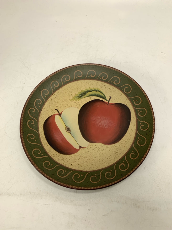 APPLES DECORATIVE CERAMIC PLATE.