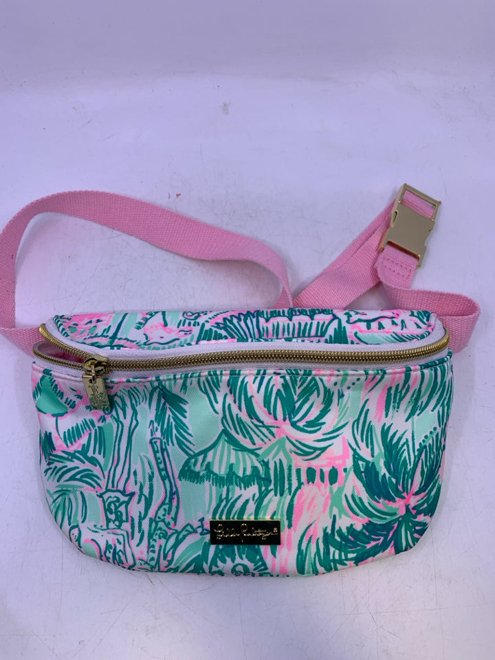 Pink/Teal Patterned Waist Pack