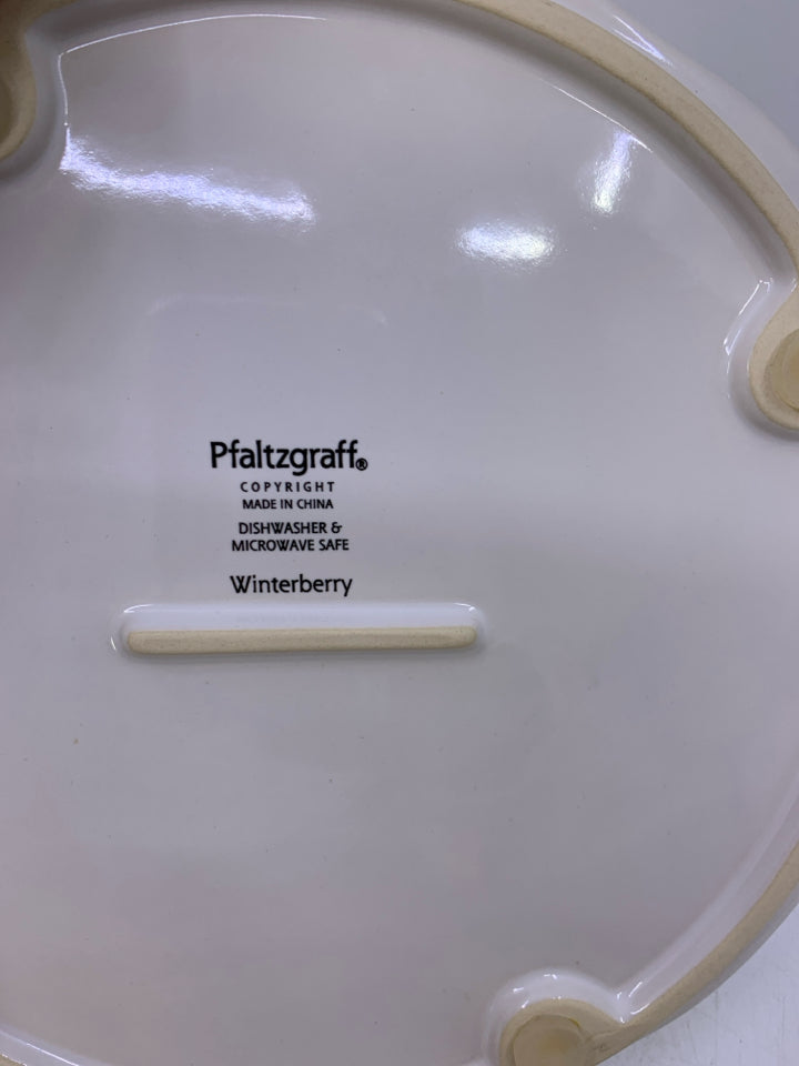 NIB CHEESE TRAY W/ SLICER WINTERBERRY PFALTGRAFF.