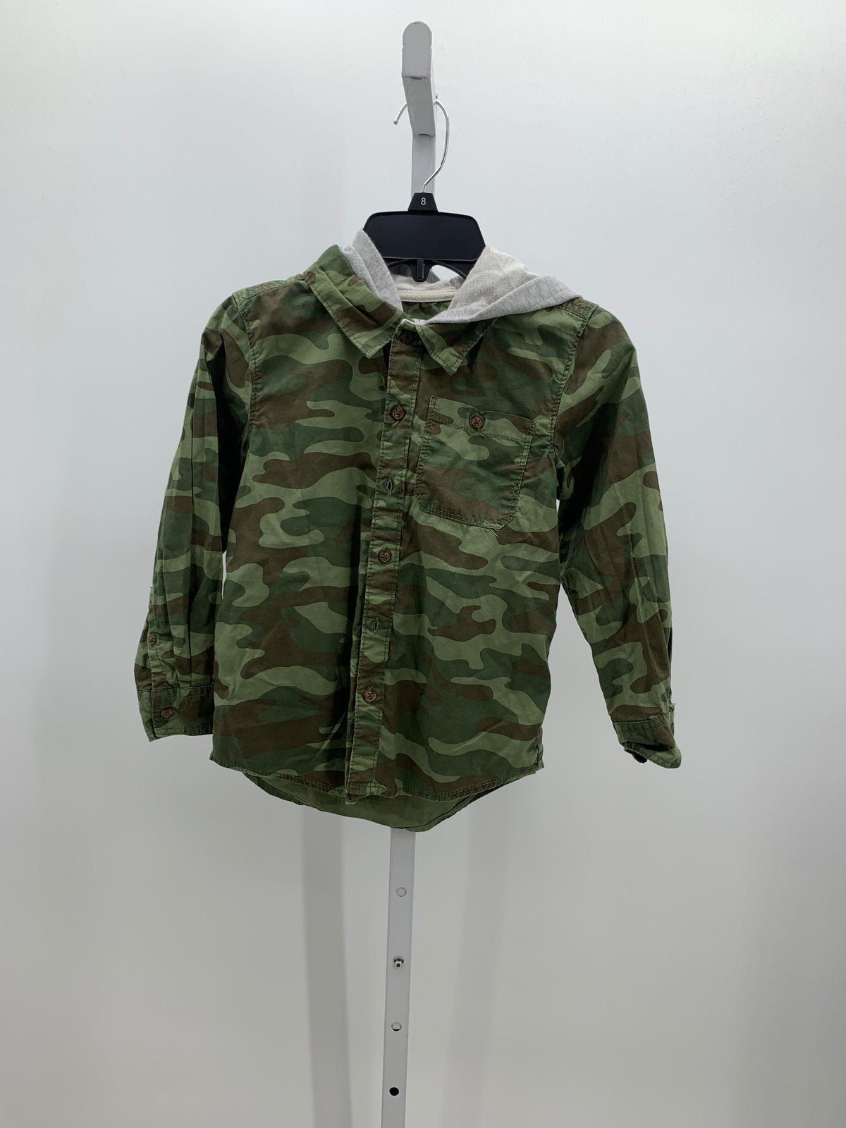 HOODED CAMO BTN DOWN