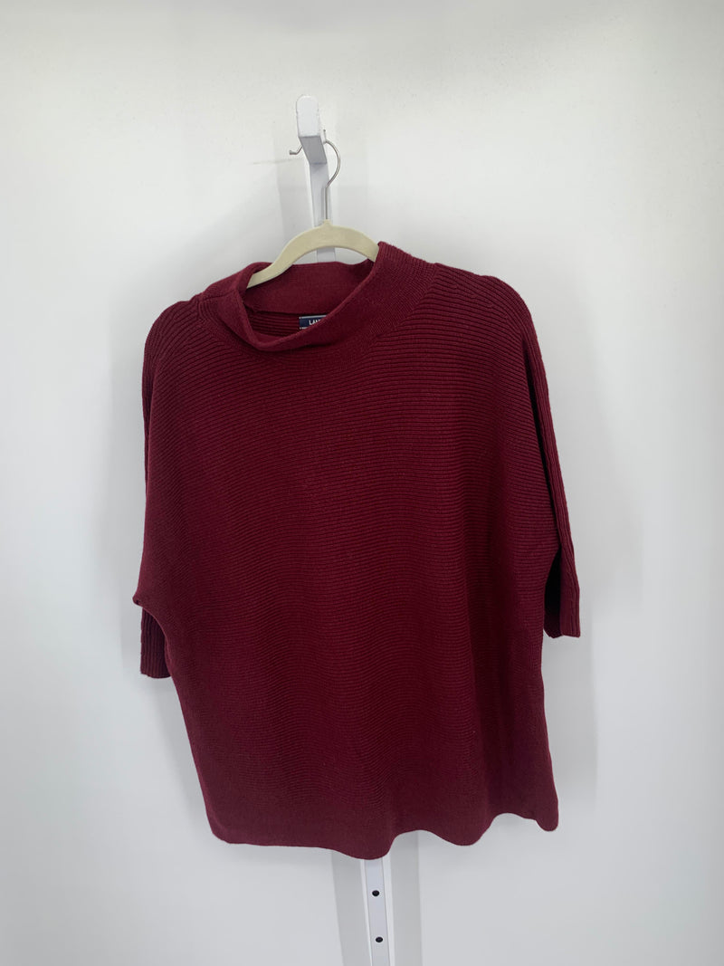 Lands End Size 1X Womens 3/4 Sleeve Sweater