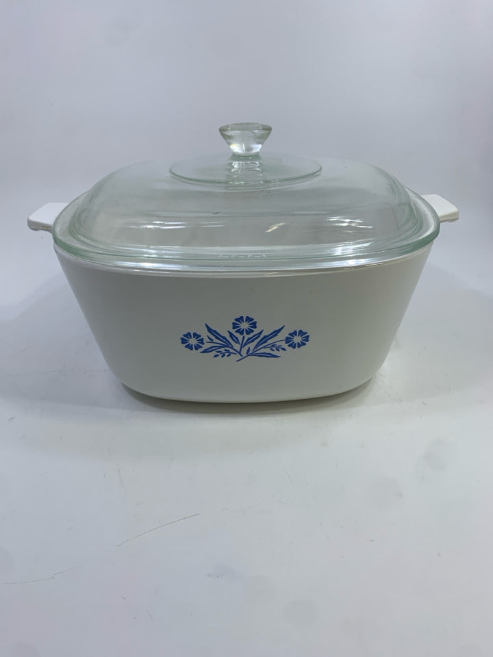 BLUE CORNFLOWER BAKING DISH W/LID.