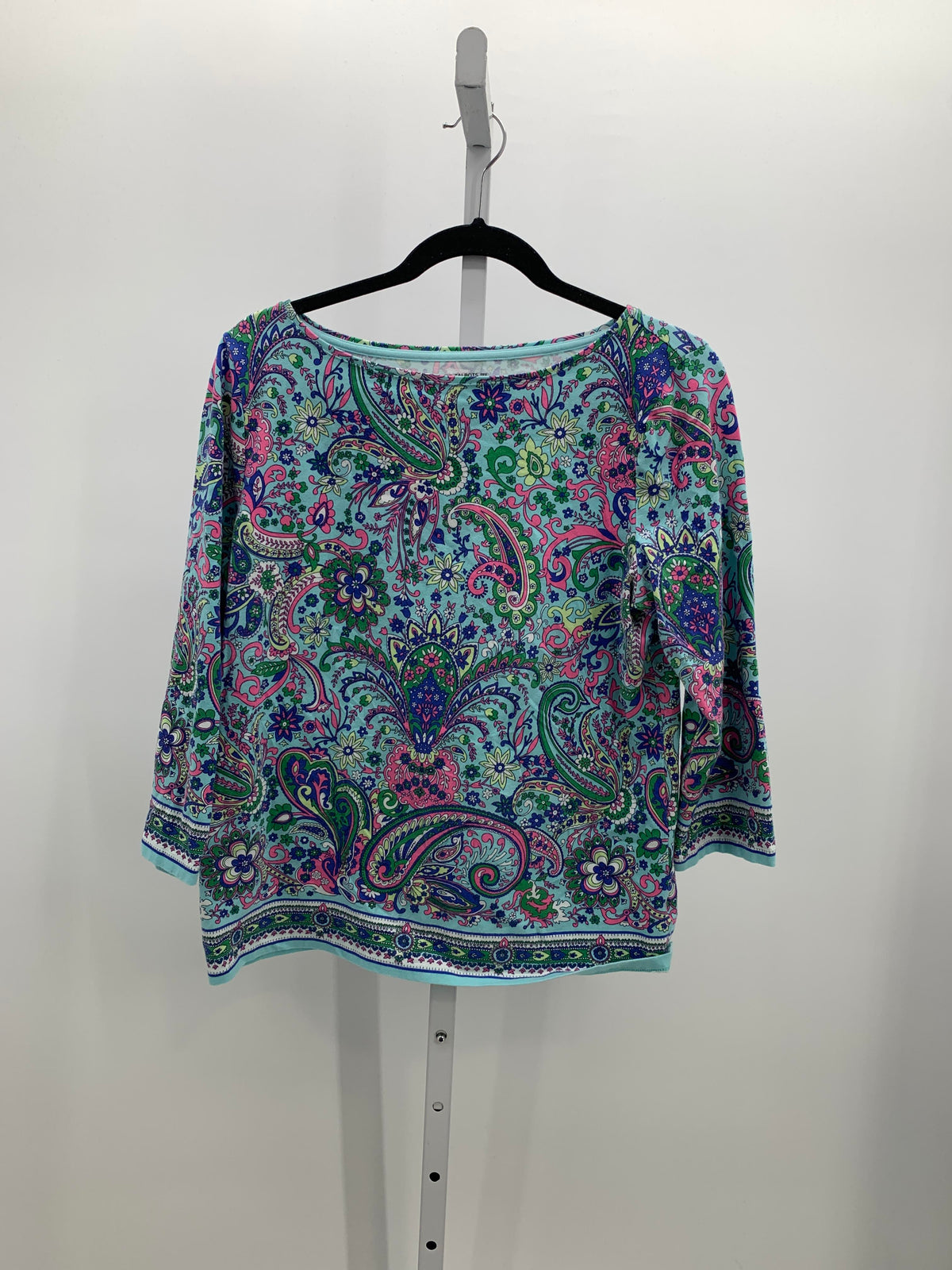 Talbots Size Large Misses 3/4 Sleeve Shirt