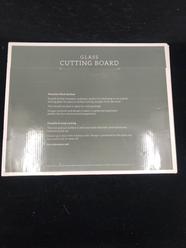 NIB JOY GLASS CUTTING BOARD.