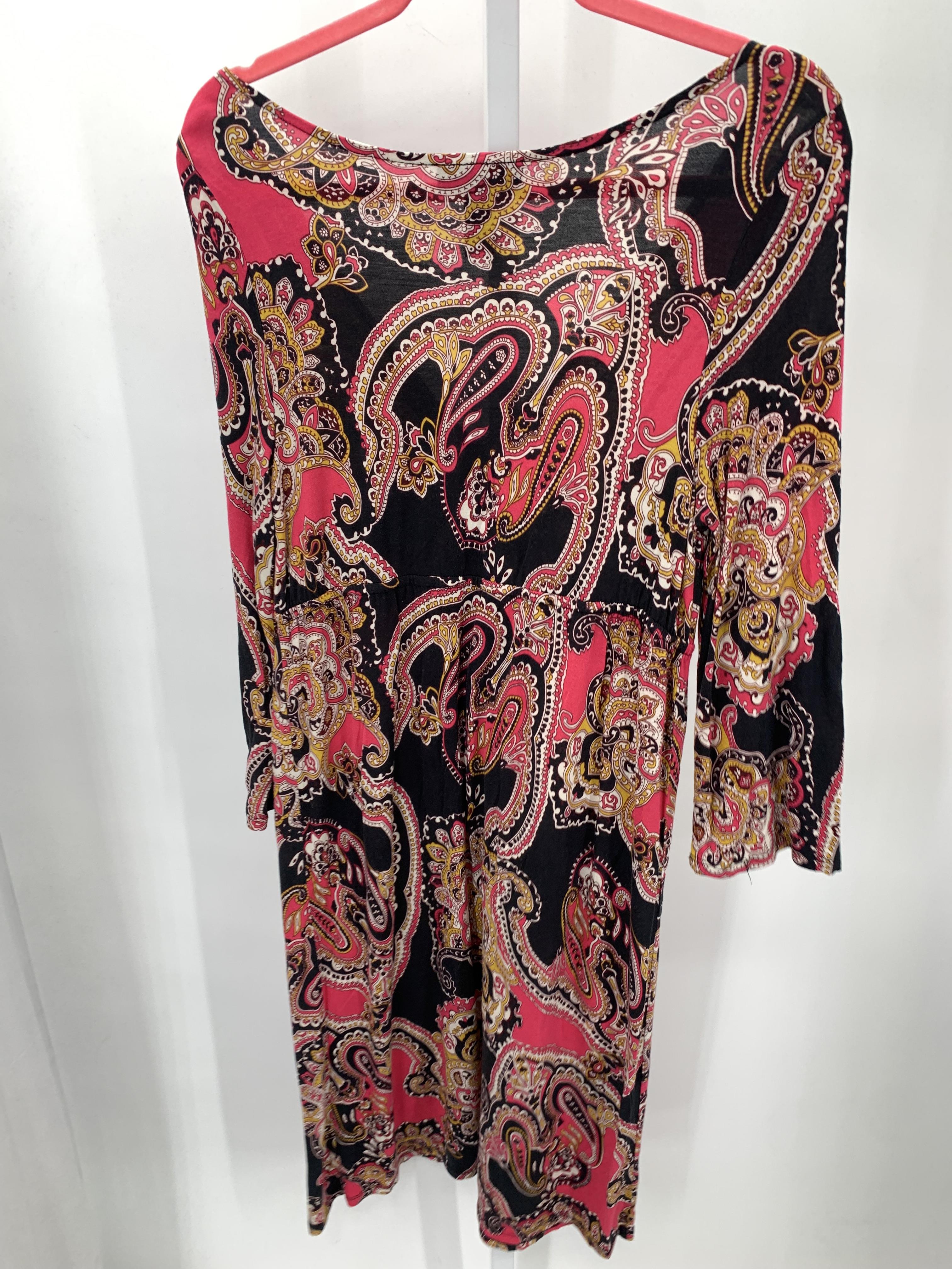INC Size Large Misses Long Sleeve Dress