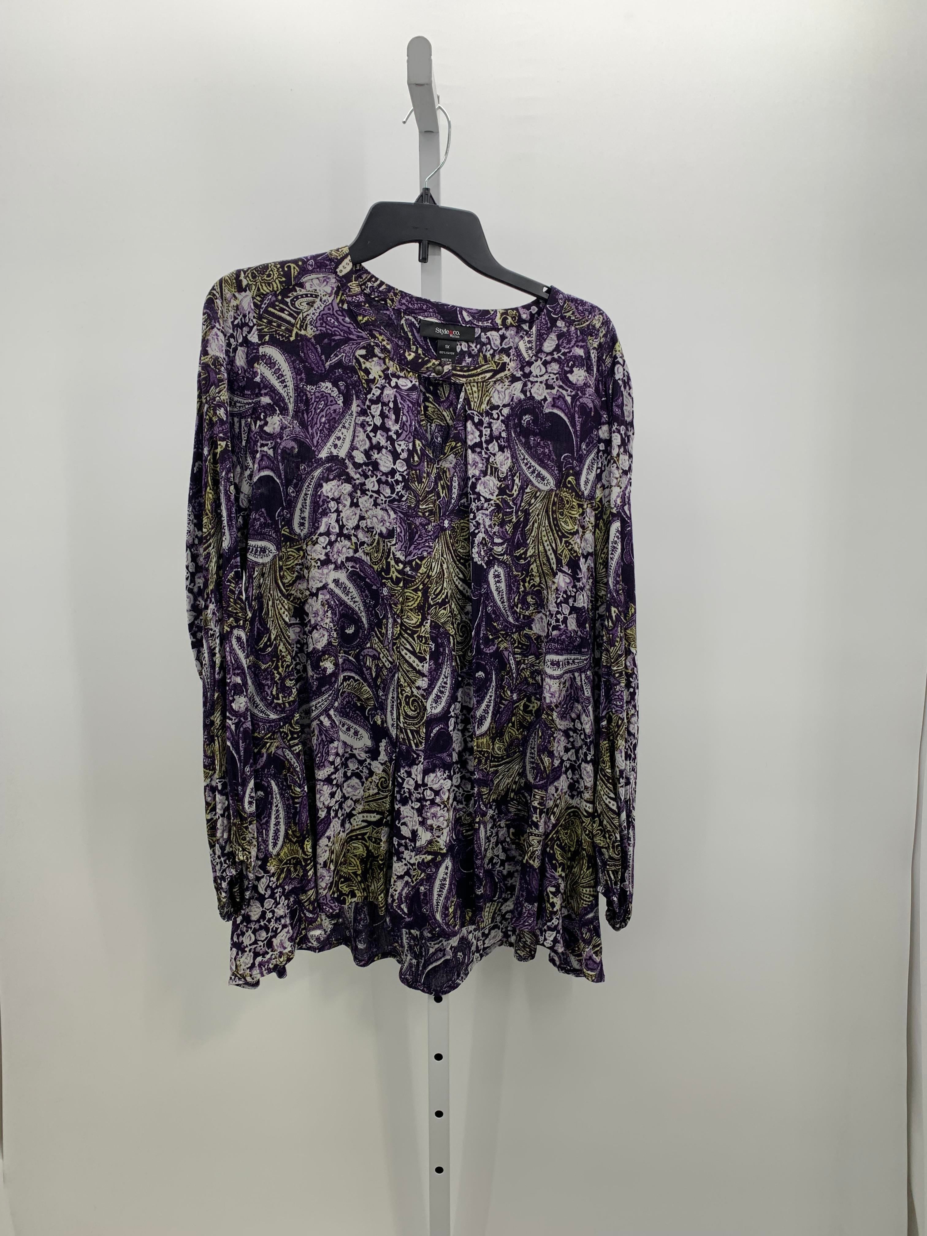 Style & Co. Size 1X Womens Long Sleeve Shirt