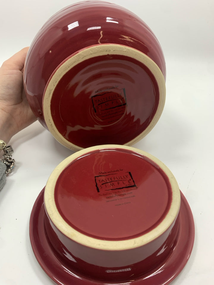 2PC RED CERAMIC DIP CHILLER.