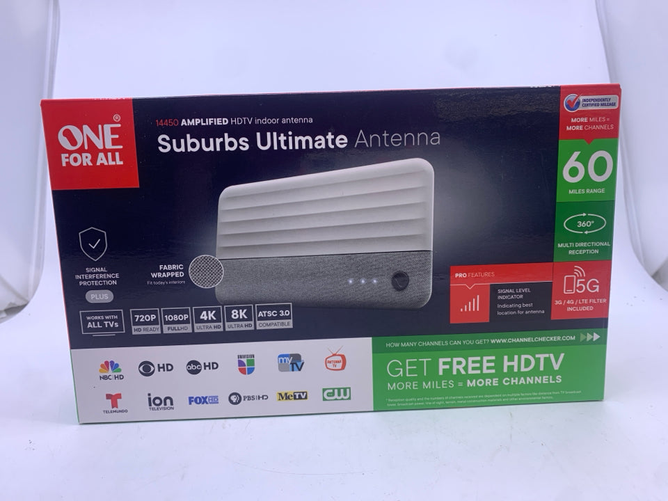 NIB HDTV INDOOR ANTENNA - 60 MILE RANGE