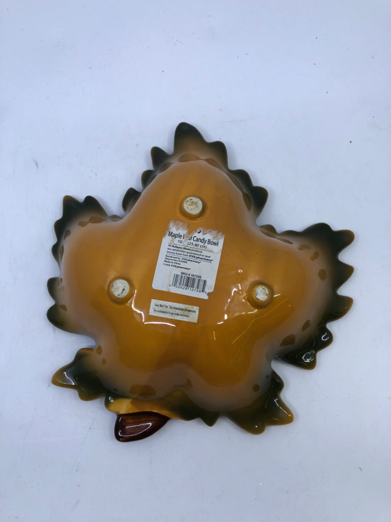 MAPLE LEAF CERAMIC BOWL.