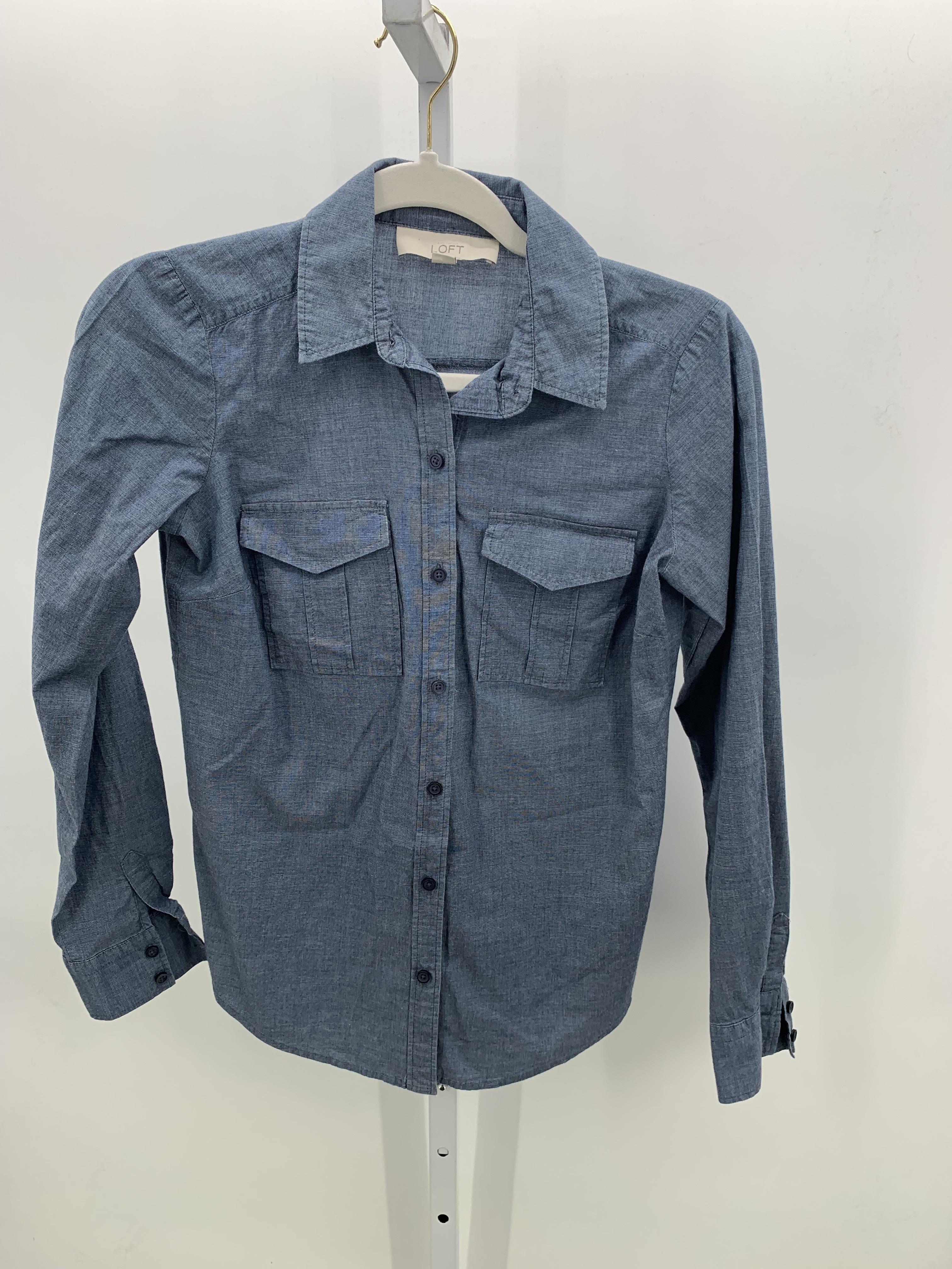 Loft Size X Small Misses Long Sleeve Shirt