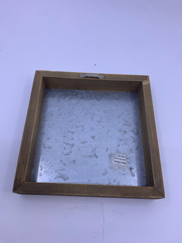 MY CUP- WOOD + METAL SIGN.