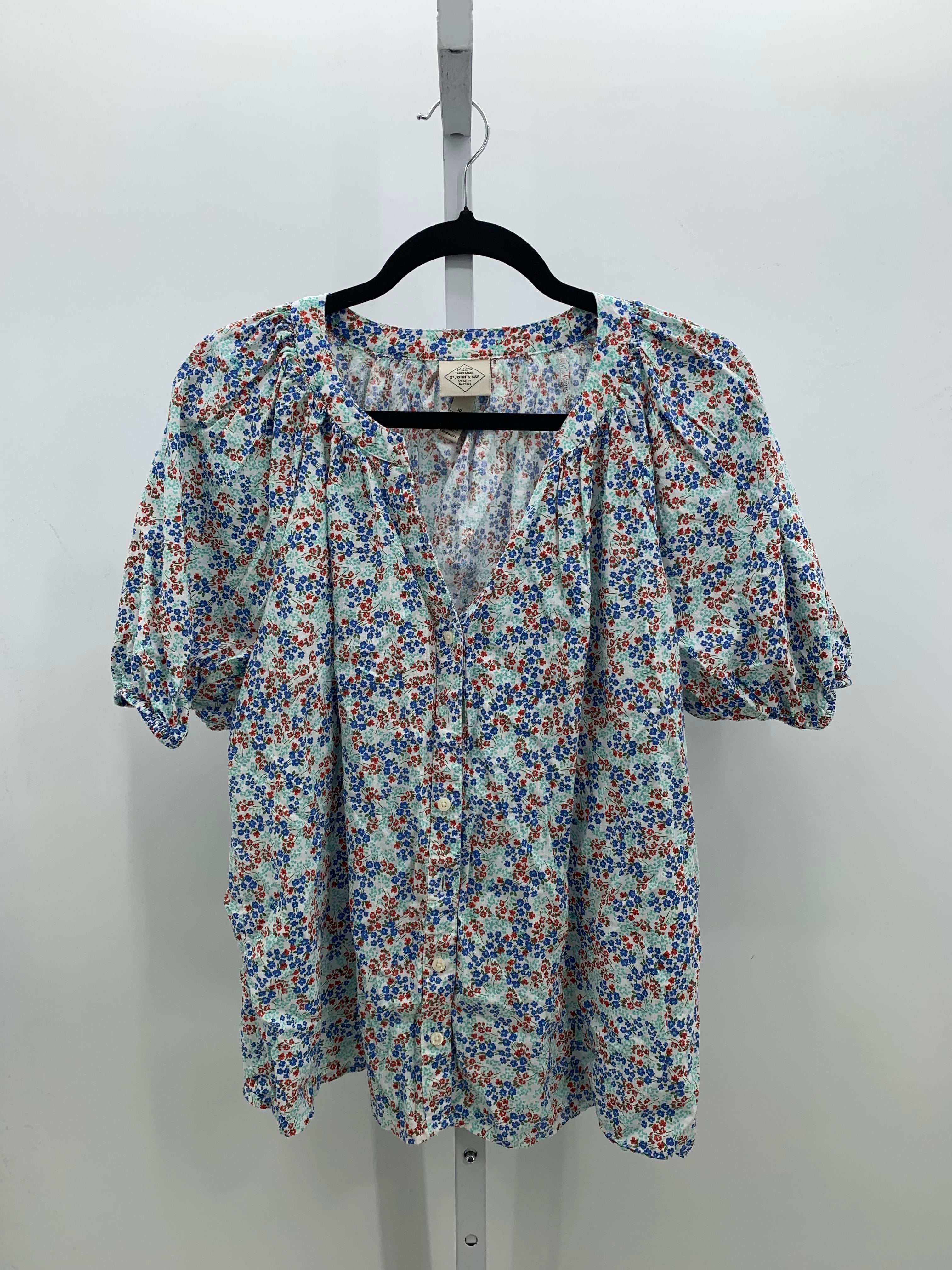 St. Johns Bay Size Extra Large Misses Short Sleeve Shirt