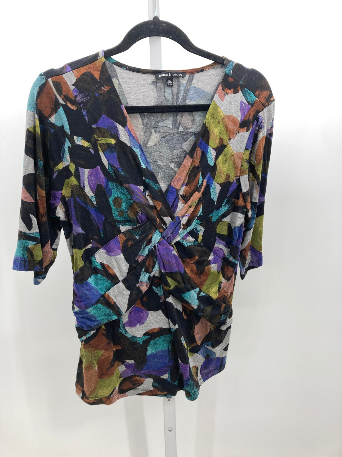 Cable & Gauge Size Extra Large Misses Short Sleeve Shirt