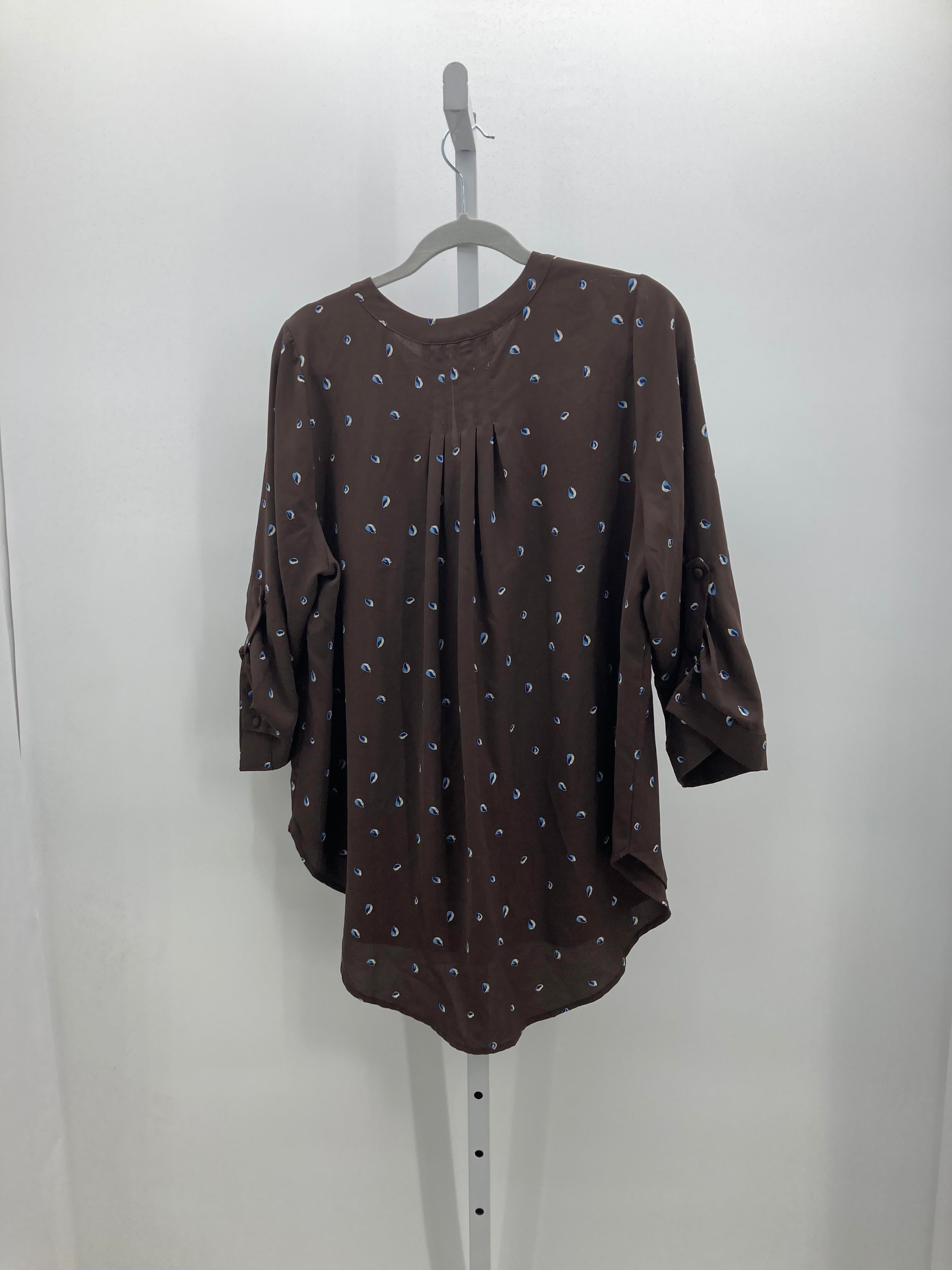 4 Him Size 1X Womens 3/4 Sleeve Shirt