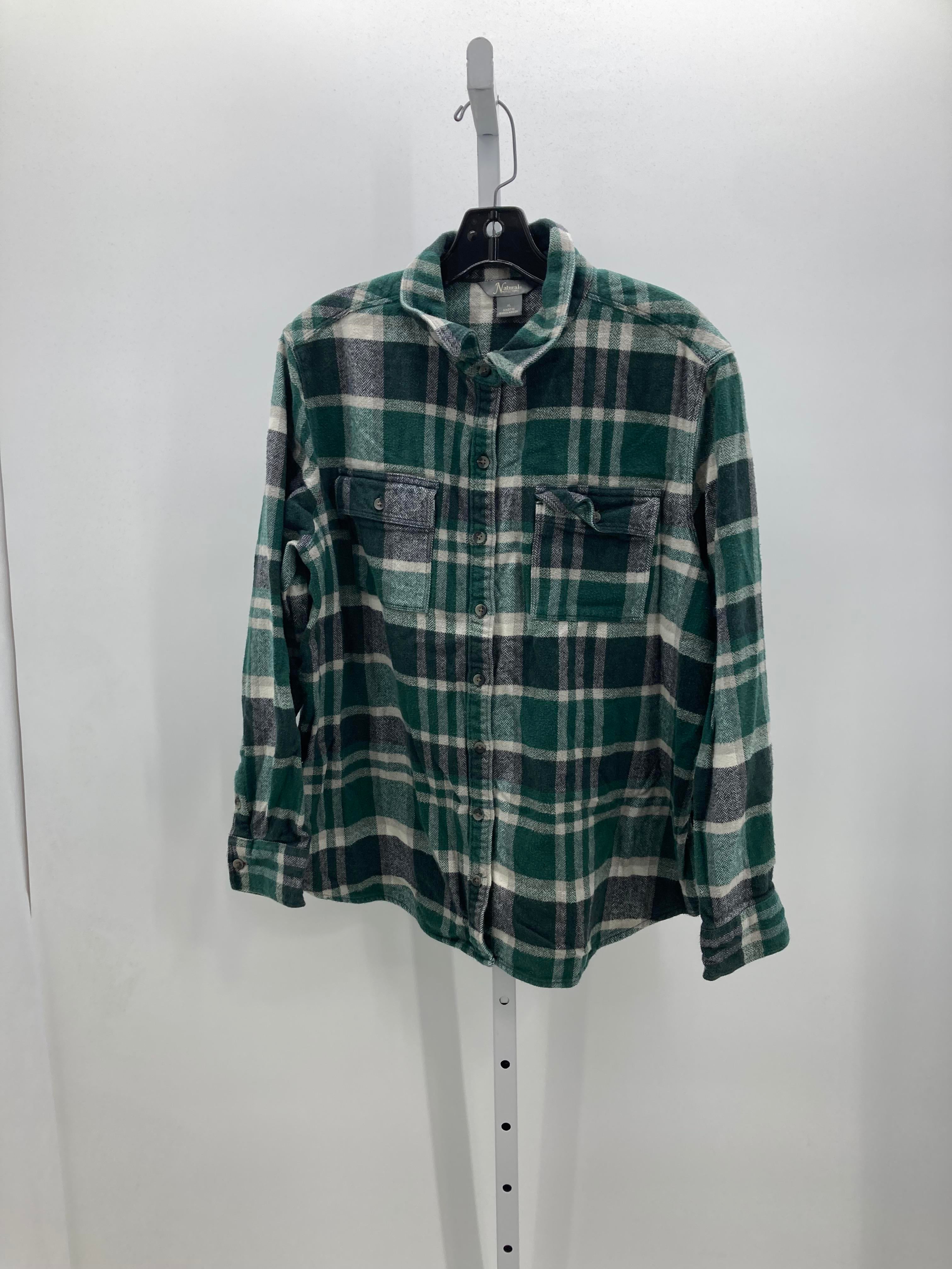 WHITE PLAID BTN DOWN