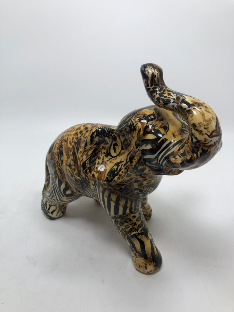 ANIMAL PRINT ELEPHANT FIGURE.