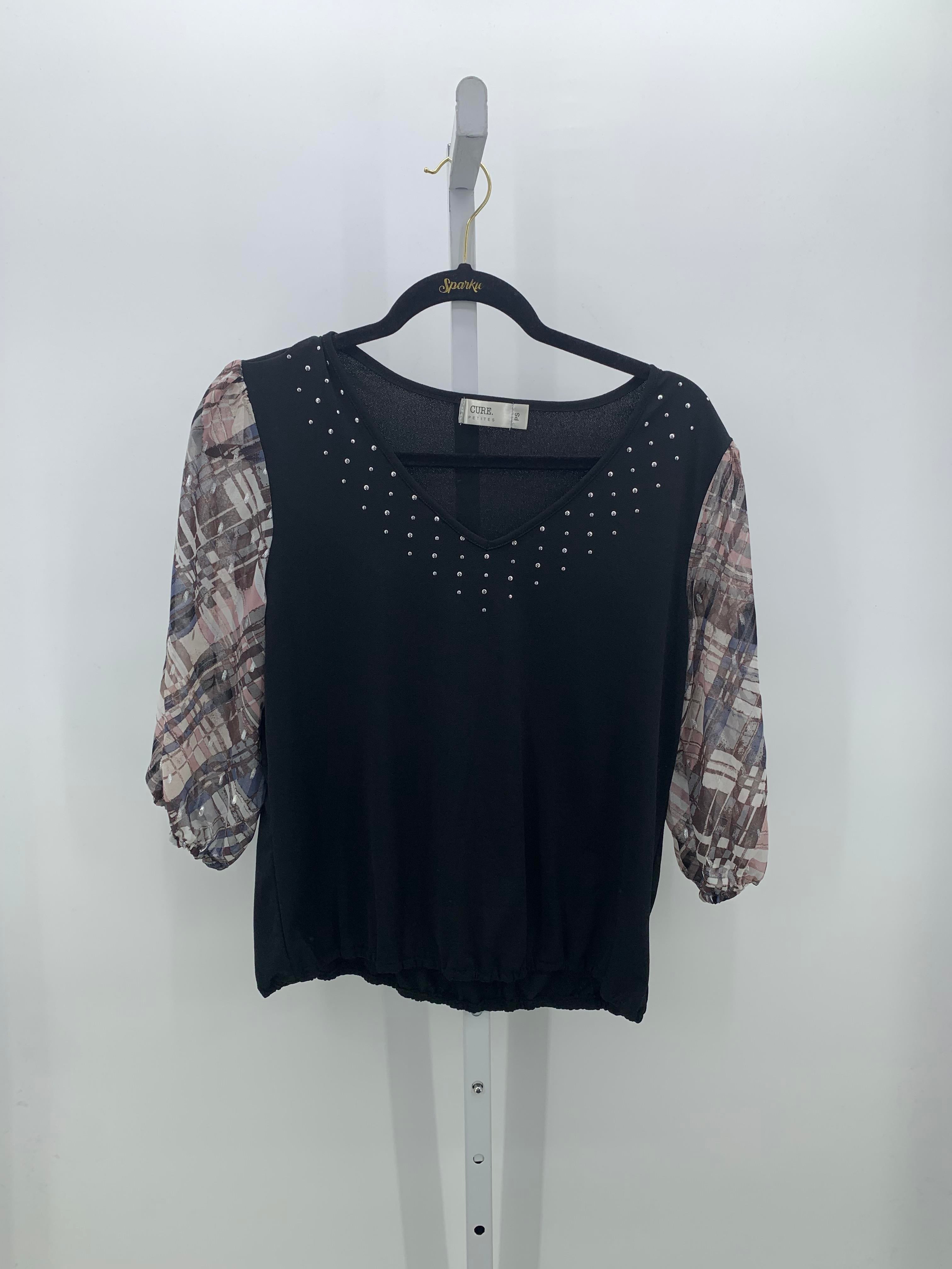 cure Size Small Petite Petite 3/4 Sleeve Shirt