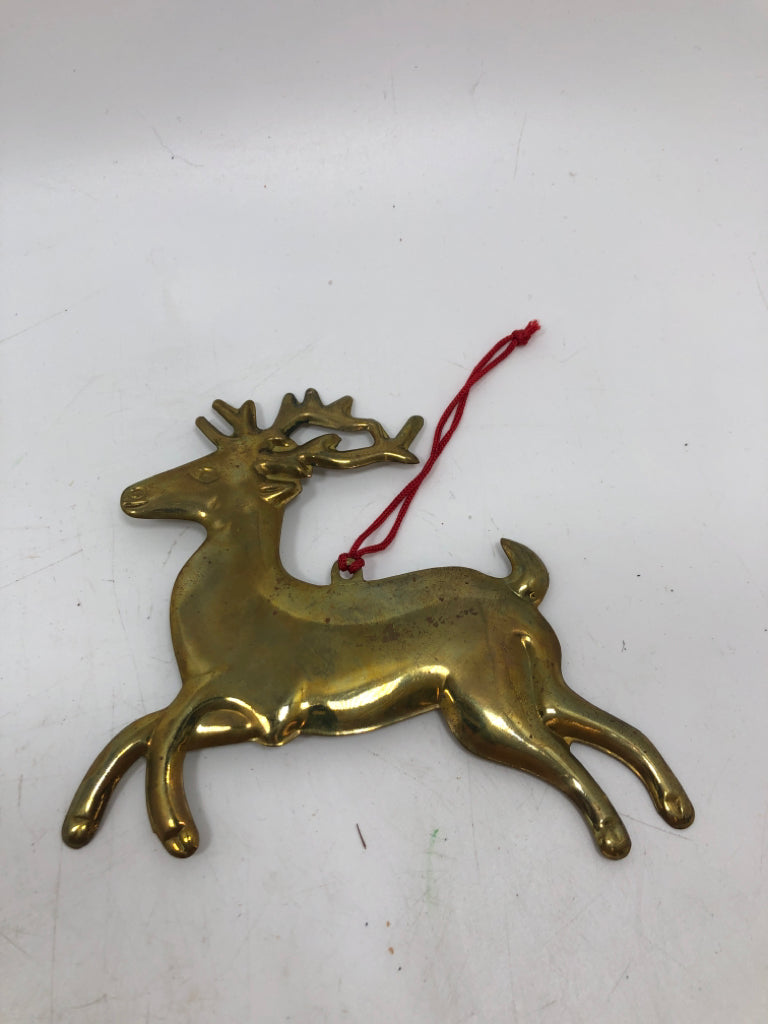 BRONZE REINDEER ORNAMENT.