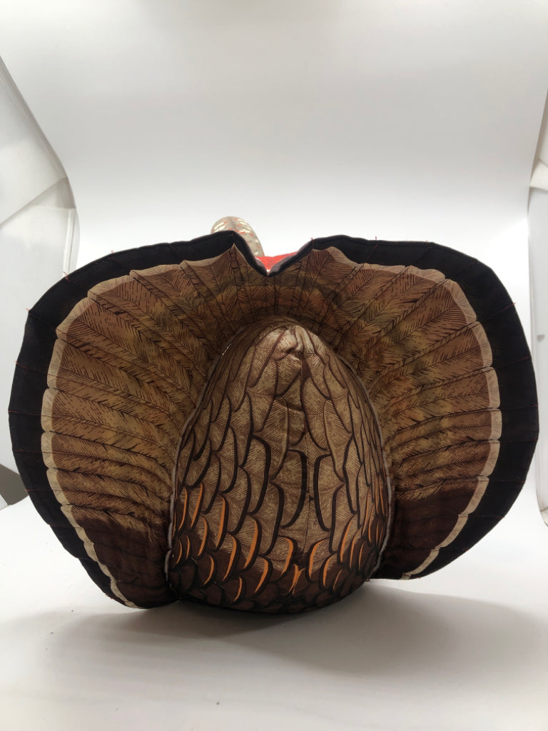 FABRIC WEIGHTED TURKEY DECOR.
