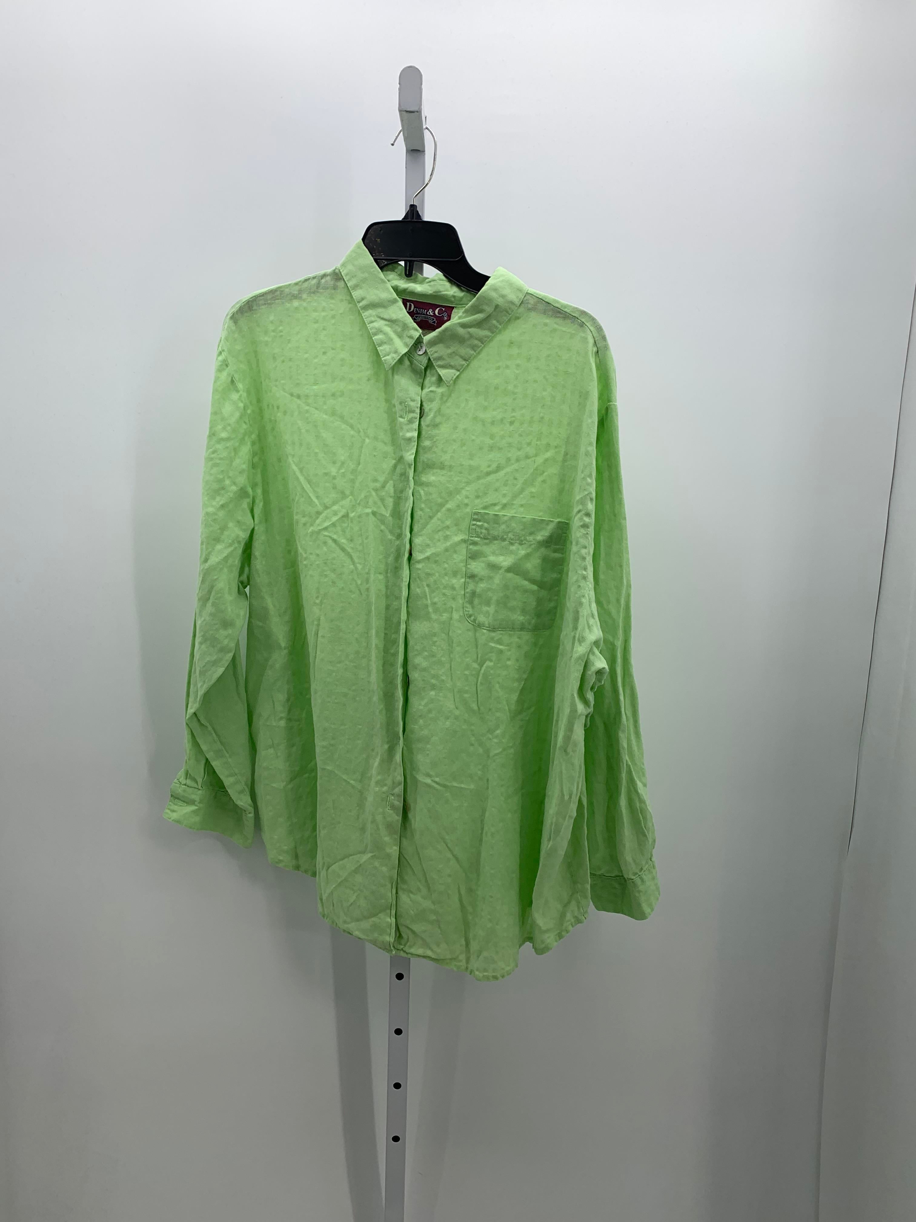 Denim & Co. Size 2X Womens Long Sleeve Shirt