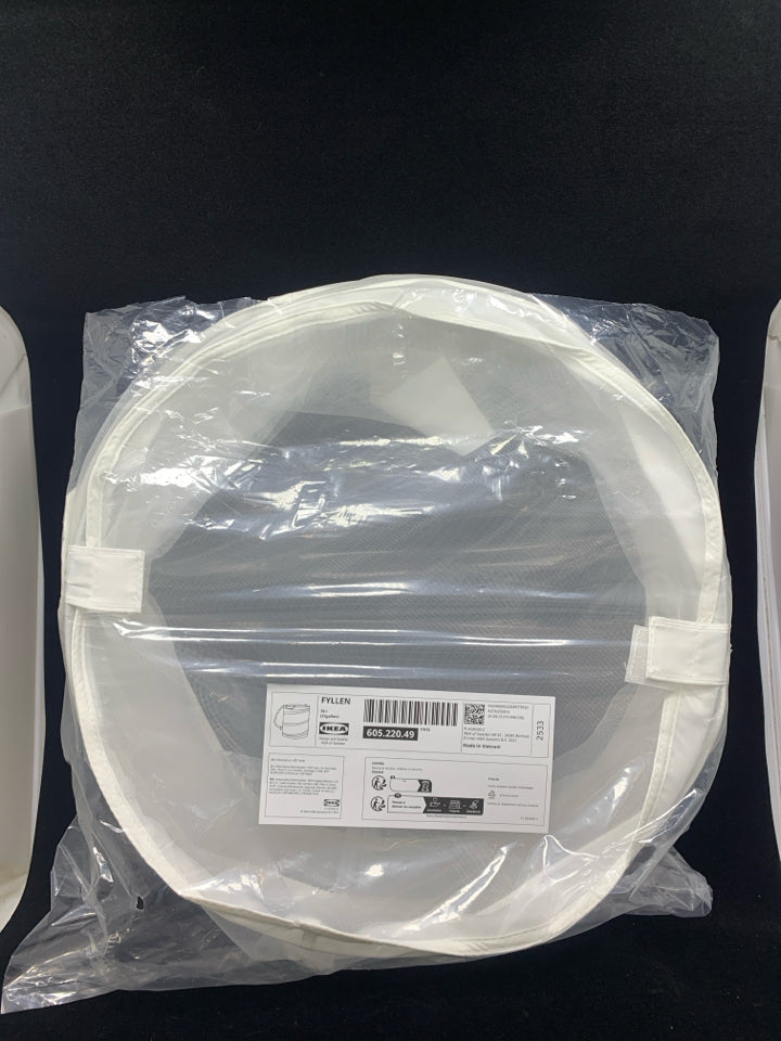 NIP WHITE POP UP MESH HAMPER.
