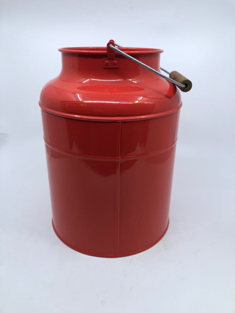 RED MILK JUG W HANDLE IKEA.