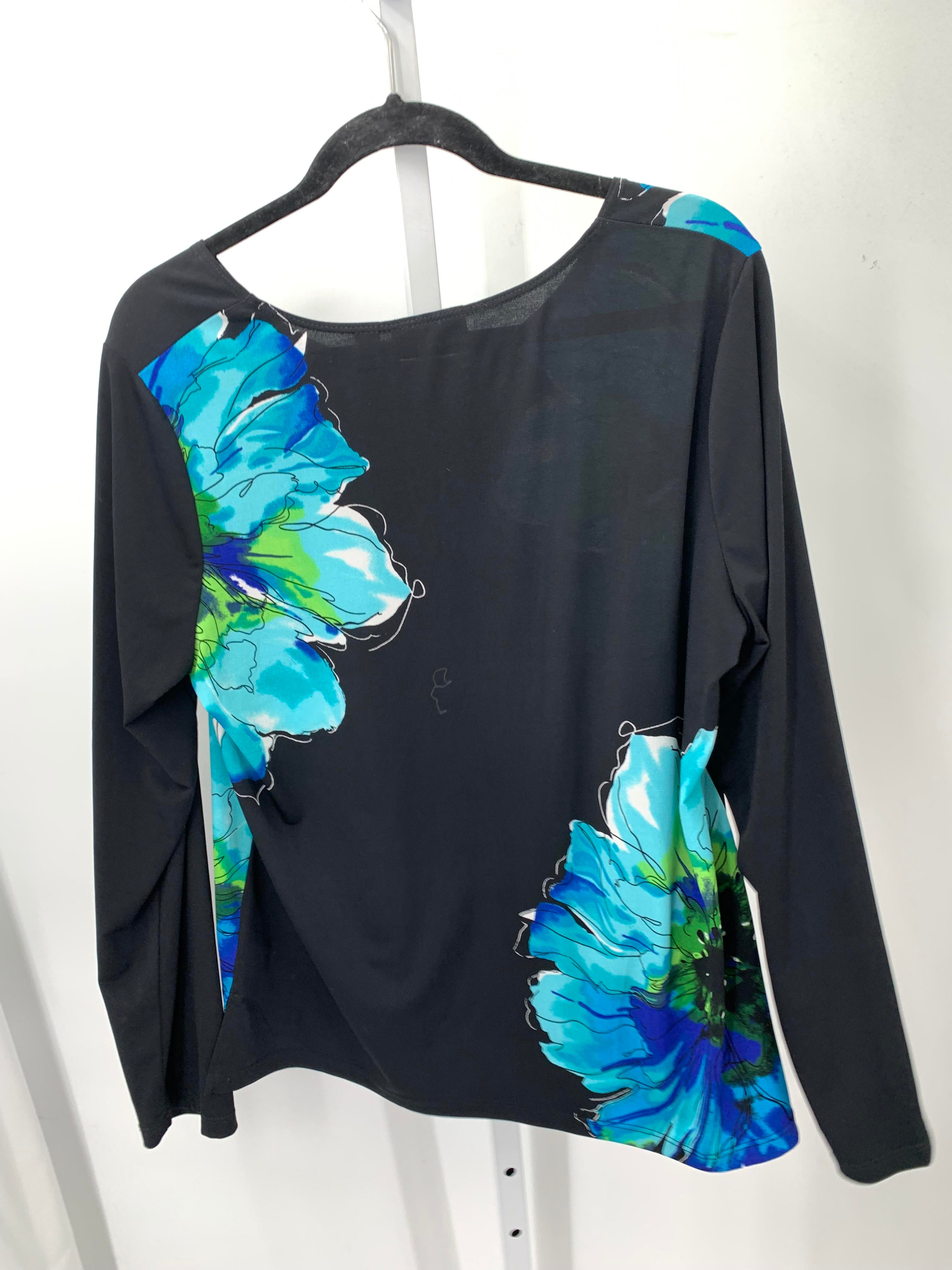 Susan Graver Size Large Misses Long Sleeve Shirt