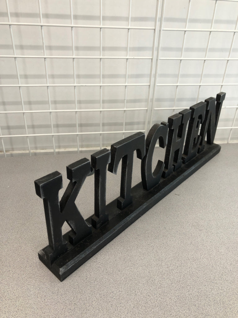 WOOD 'KITCHEN' SIGN.