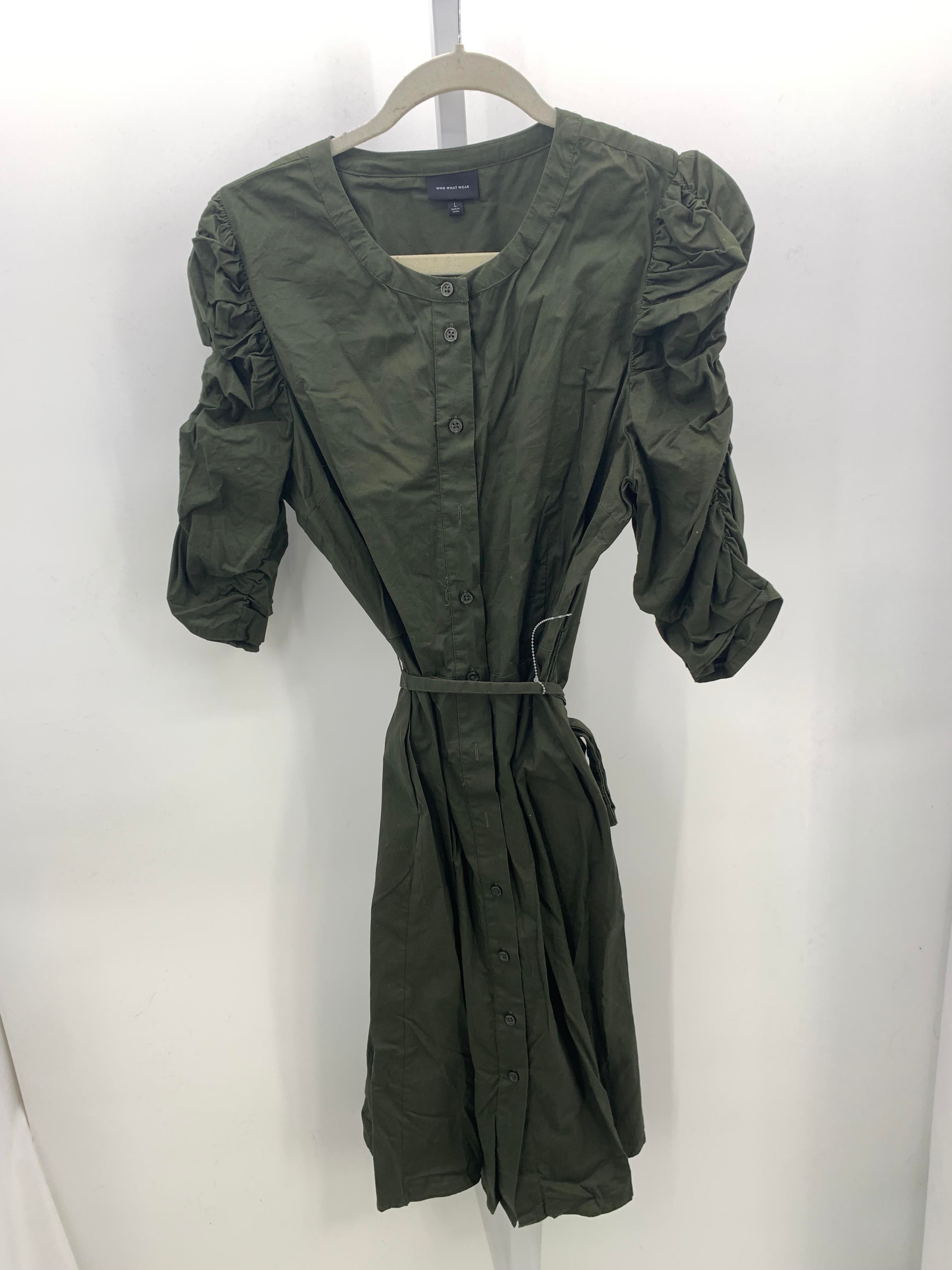 Who What Wear Size Large Misses Short Sleeve Dress