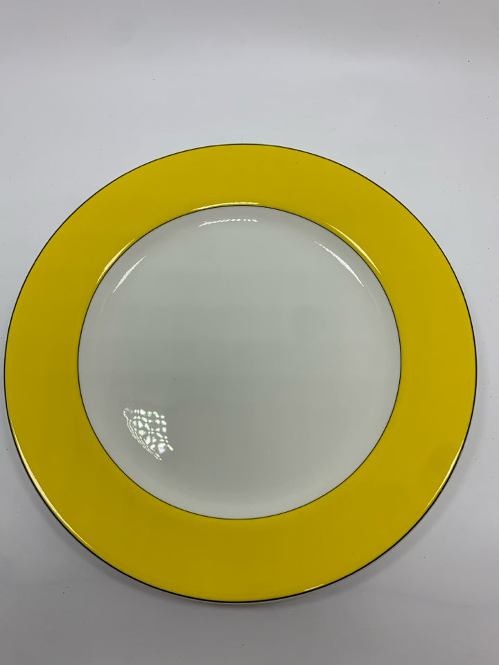 KATE SPADE LENOX RUTHERFORD YELLOW DINNER PLATE.