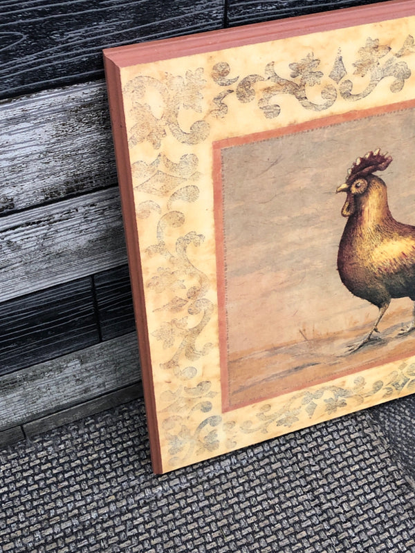 ROOSTER WALL PLAQUE.