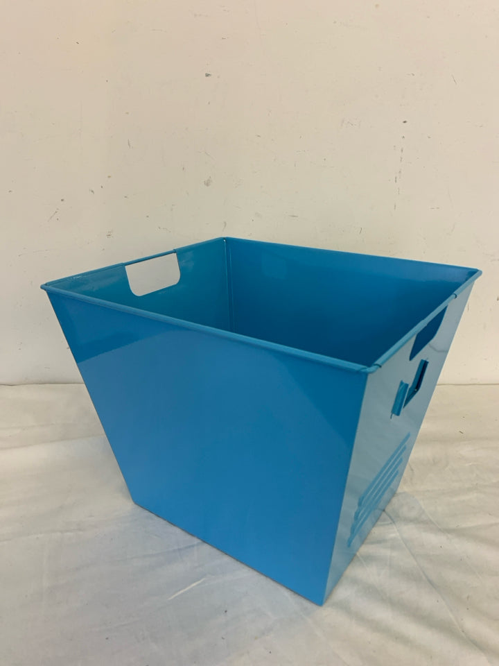 BLUE METAL BIN.