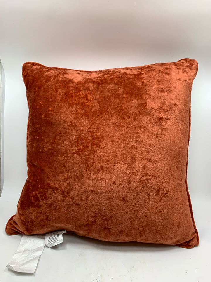SOFT ORANGE PUMPKIN PILLOW.