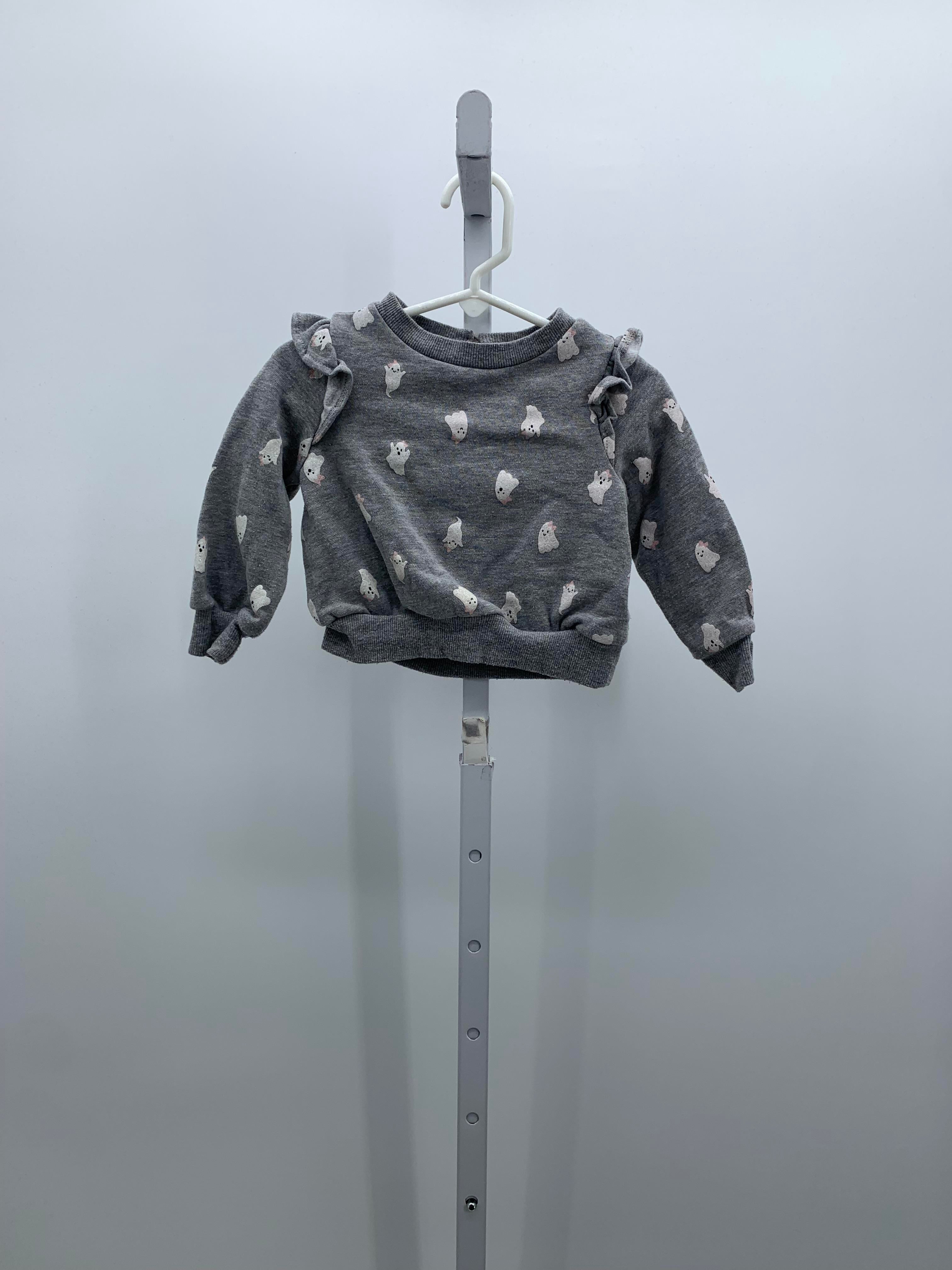 LONG SLV SHIRT GLITTER GHOSTS