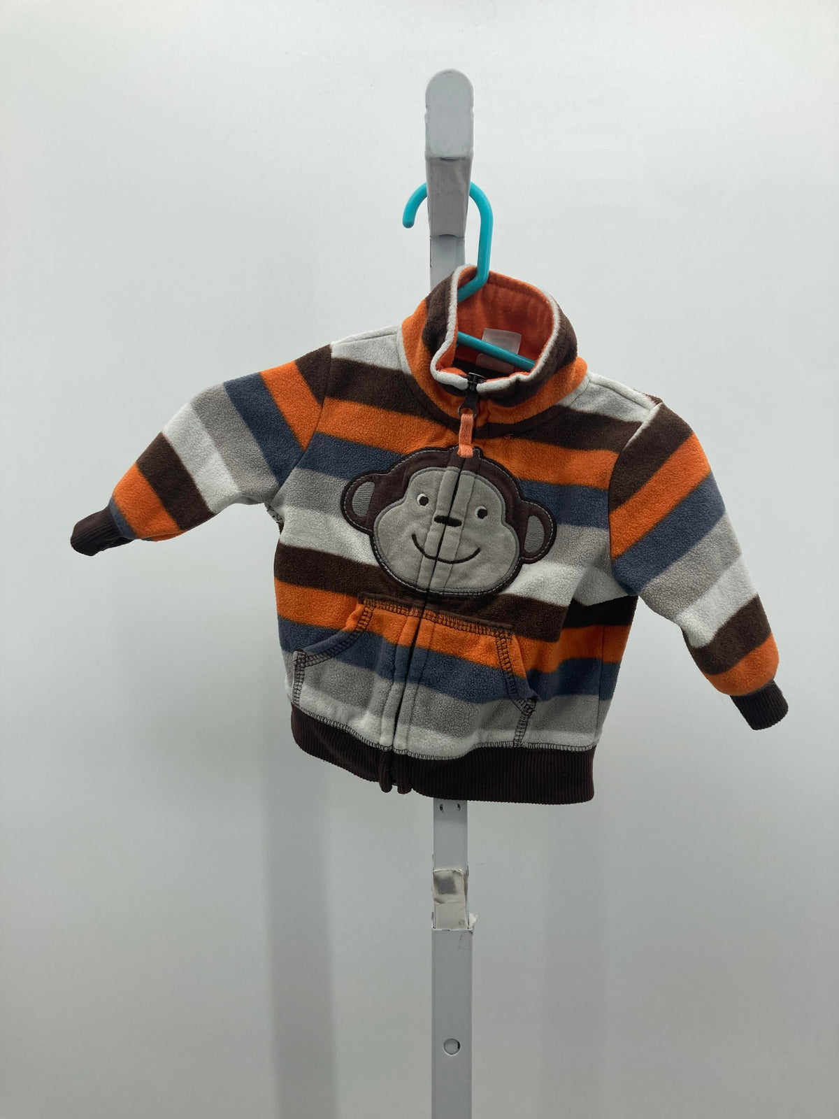 STRIPES MONKEY ZIP UP