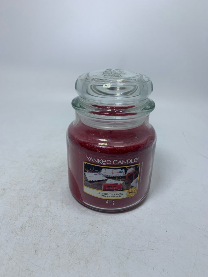 YANKEE CANDLE LETTERS TO SANTA CANDLE.