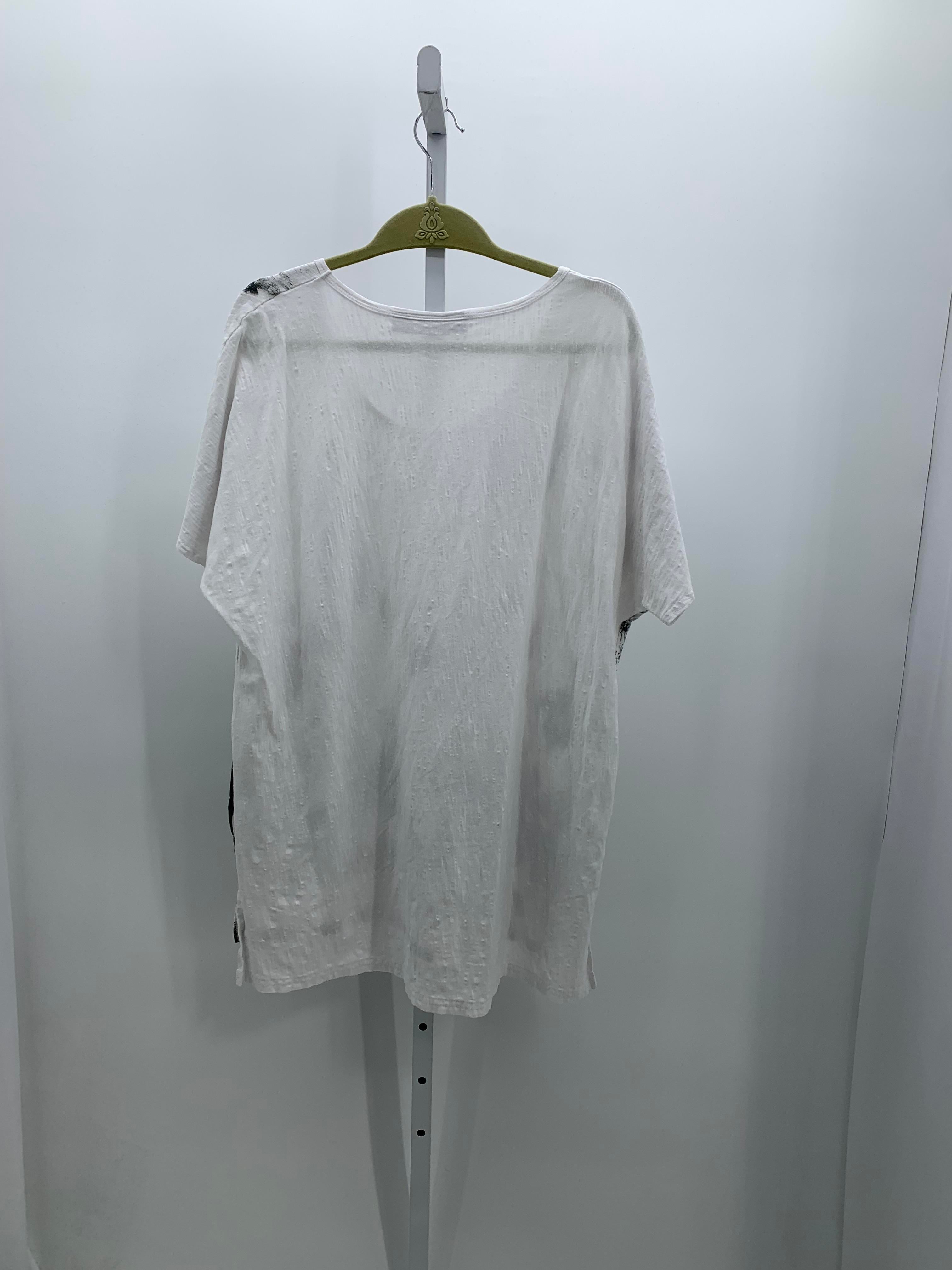 Roaman's Size 1X Womens Short Sleeve Shirt