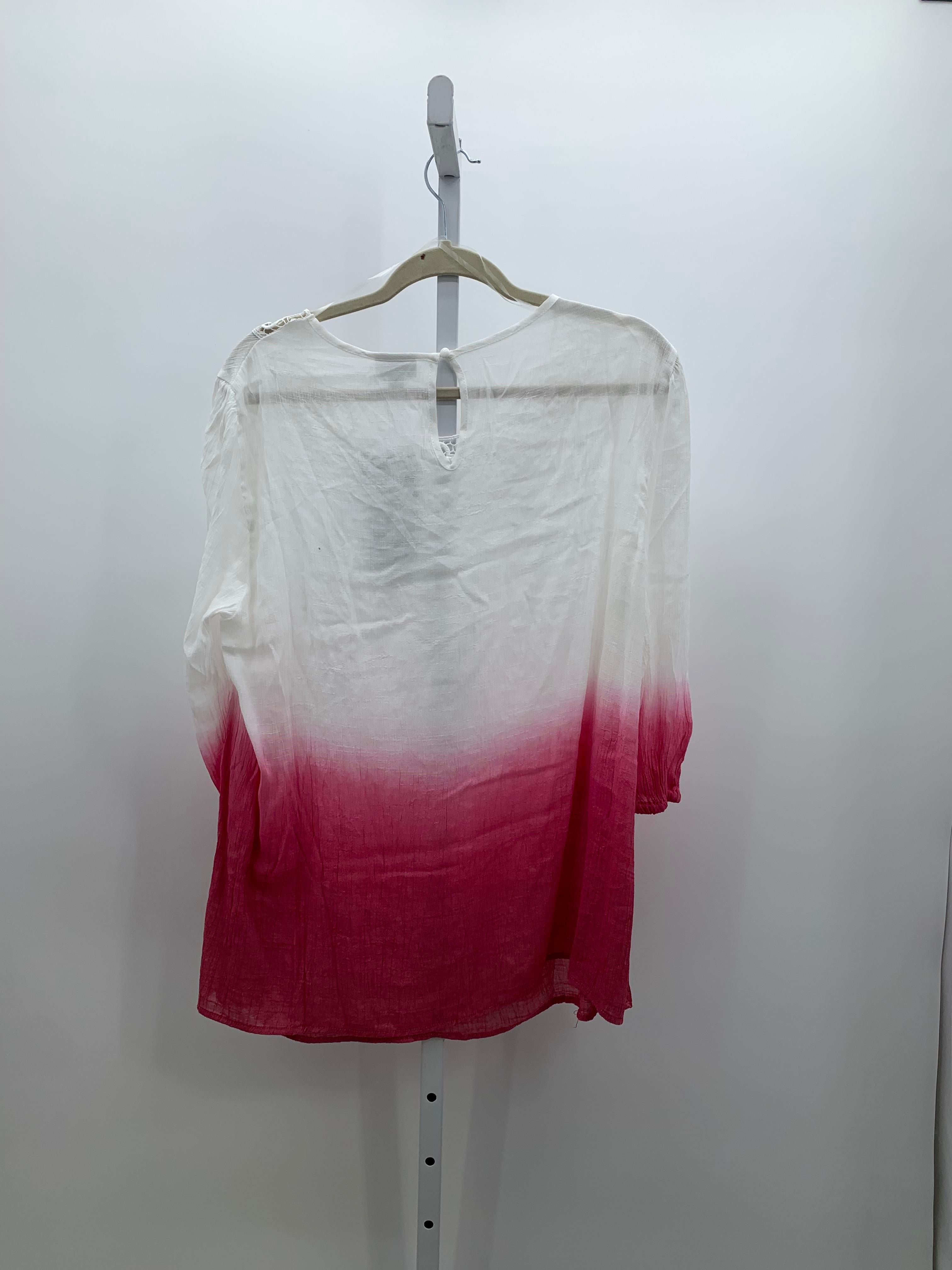 Avenue Size 18 W Womens 3/4 Sleeve Shirt