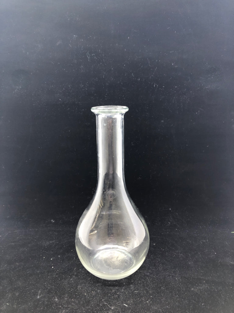 GLASS BOTTLE STYLE VASE.