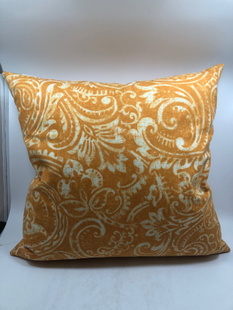 PAISLEY ORANGE PILLOW.
