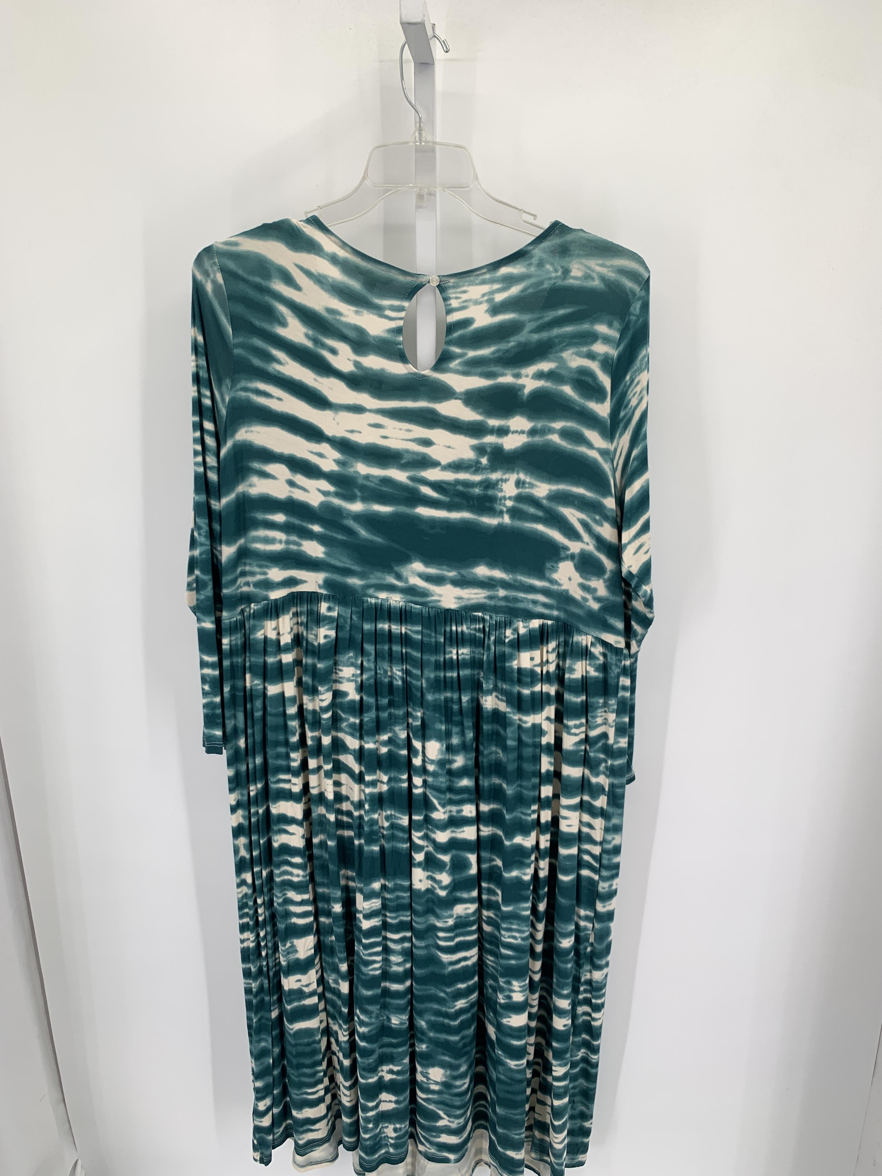 Terra & Sky Size 1X Womens Long Sleeve Dress