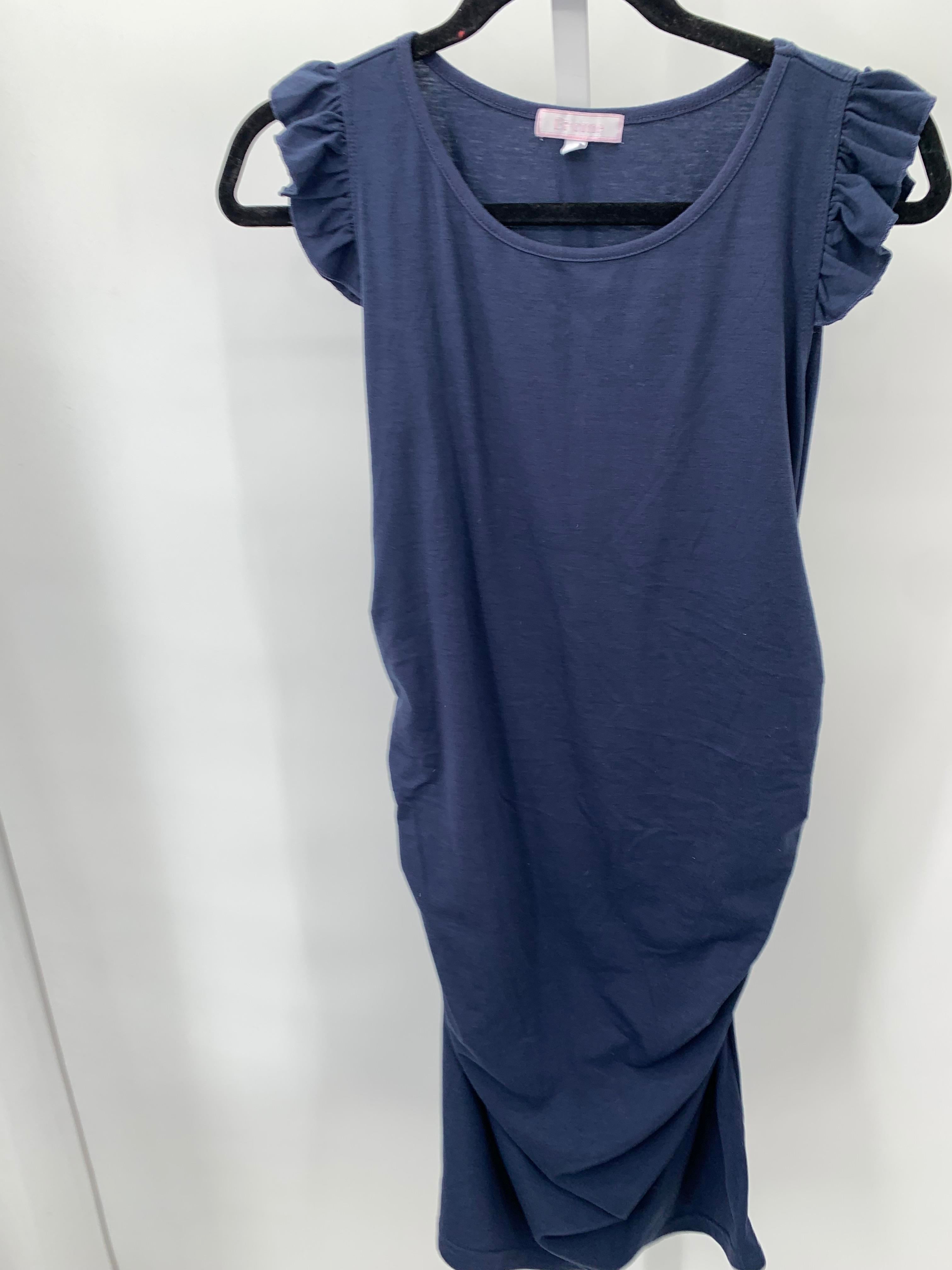 Navy Size Medium Maternity Sleeveless Dress
