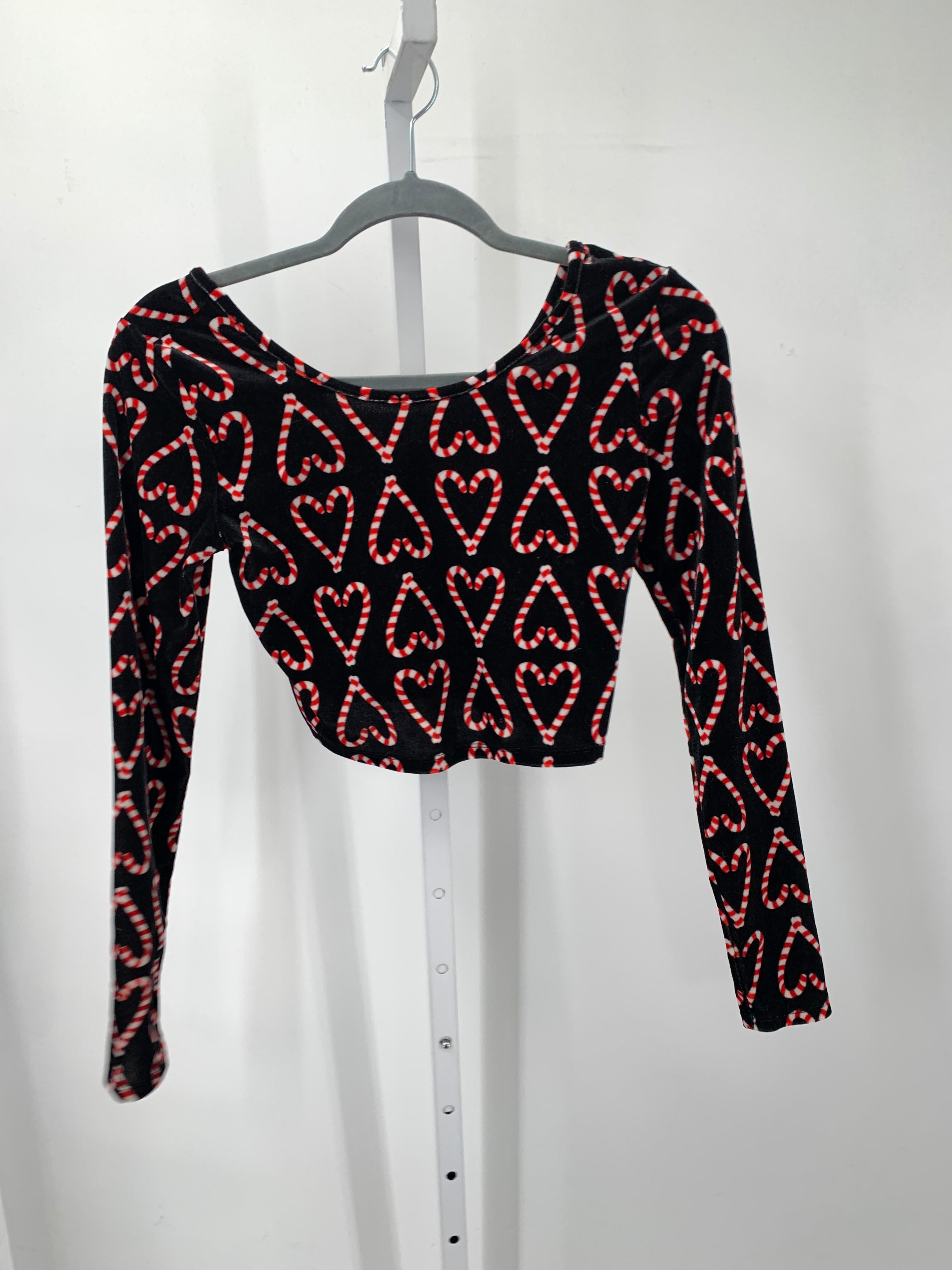 LONG SLV SHIRT CANDY CANE HEARTS